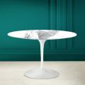 Tulpentisch Eero Saarinen H 73 Rund in Statuario Altissimo Made in Italy - Scarlet