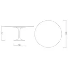 Eero Saarinen Tulpentisch H 74 mit schwarzer Marquinia-Marmorplatte Made in Italy - Scharlachrot Viadurini