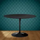 Eero Saarinen Tulip Tisch H 74 in Domoos Keramik Made in Italy - Scharlachrot Viadurini