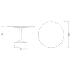 Eero Saarinen Tulpentisch H 74 aus Marmorio-Keramik, hergestellt in Italien - Scharlachrot Viadurini