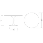 Eero Saarinen Tulpentisch H 74 in Moonè Keramik, hergestellt in Italien - Scharlachrot Viadurini