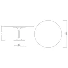 Eero Saarinen H 74 Tulip Tisch in Gold Calacatta Marmor Made in Italy - Scharlachrot Viadurini