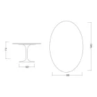 Eero Saarinen Tulip Tisch H 74 Oval aus Somnia Keramik, hergestellt in Italien - Scharlachrot Viadurini
