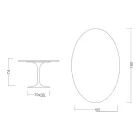 Eero Saarinen Tulip Tisch H 74 Oval aus Somnia Keramik, hergestellt in Italien - Scharlachrot Viadurini