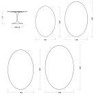 Eero Saarinen Tulip Tisch H 74 Oval in Flüssiglaminat Hergestellt in Italien - Scharlachrot Viadurini