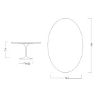 Tulip Tisch Eero Saarinen H 74 Oval aus schwarzem Flüssiglaminat Made in Italy - Scharlachrot Viadurini