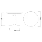 Eero Saarinen Tulpentisch H 74 Rund aus Keramik Domoos Made in Italy - Scharlachrot Viadurini