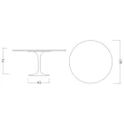 Eero Saarinen Tulpentisch H 74 Rund aus Moonè Keramik, hergestellt in Italien - Scharlachrot Viadurini