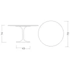 Eero Saarinen Tulip Tisch H 74 Rund in Gold Calacatta Marmor Made in Italy - Scharlachrot Viadurini