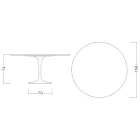 Tulip Tabelle Saarinen H 73 Runde Keramik unsichtbar wählen Made in Italy - Scarlet Viadurini