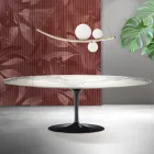 Saarinen Tulip Tisch H 74 cm in Matt Florim Statuario Ceramica – Scarlet Viadurini