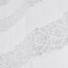 Weißer Leinenvorhang mit Organza- und Shabby-Design-Stickerei, hergestellt in Italien – Marpessa Viadurini