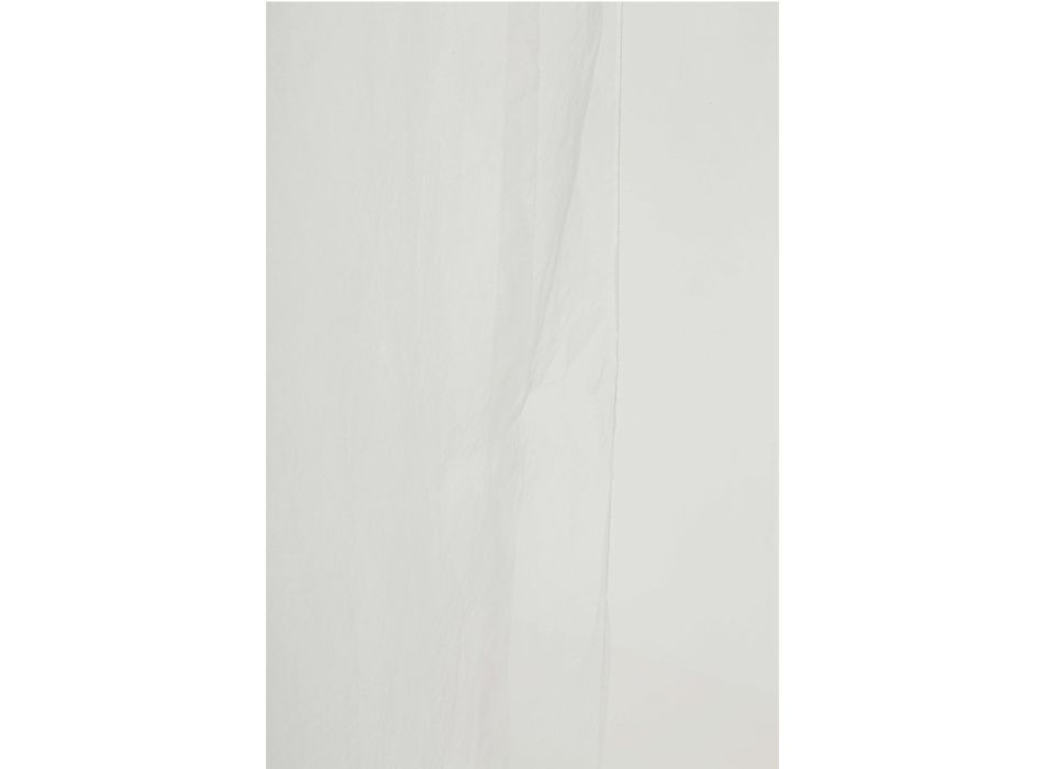 Vorhang aus weißem oder hellem Retro-Leinen und Organza mit luxuriösen Bändern – Karnak Viadurini
