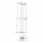 Vertikaler Design-Badezimmerheizkörper Elektrischer Boden 450 Watt - Ottolungo Viadurini