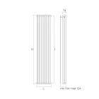 Heizkörper mit Hydrauliksystem aus Kohlenstoffstahl, hergestellt in Italien – Creme Viadurini