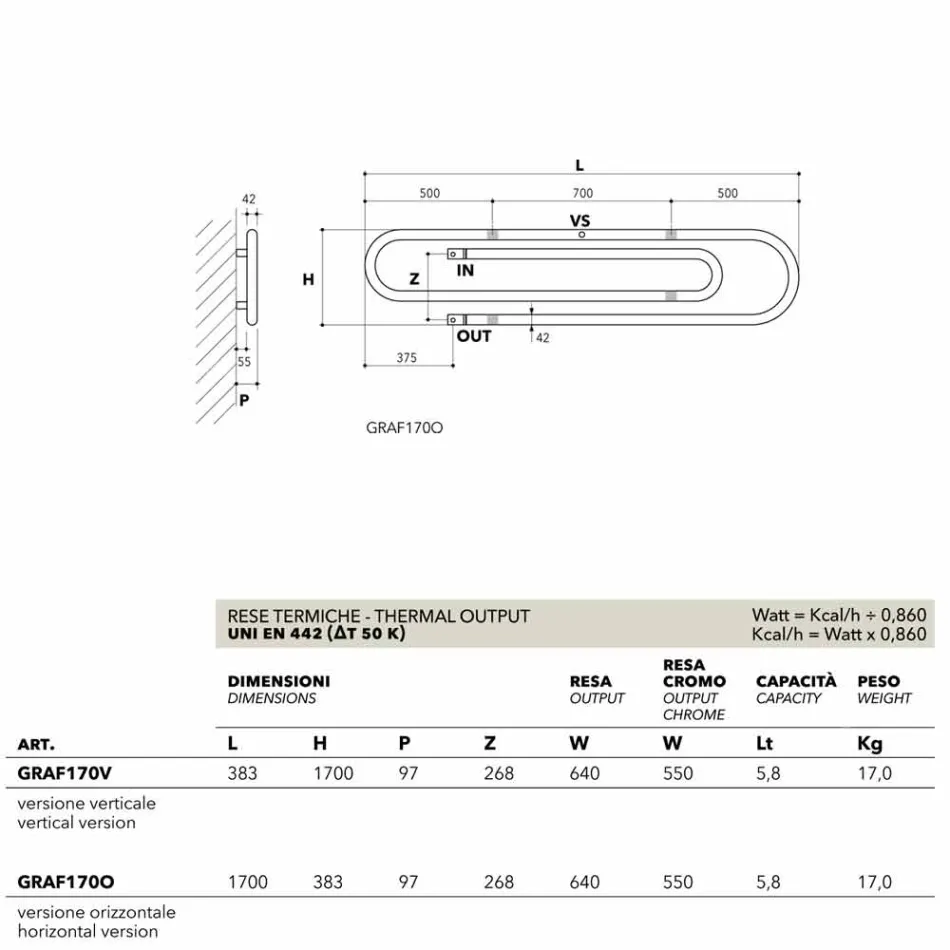 Termoarredo Hydraulik Staples Design mit Chromoberfläche von Scirocco H Viadurini