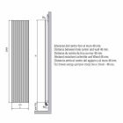 Hydraulischer Wandkühler mit vertikaler Ausführung aus Stahl 900 W - 1000 Leitungen Viadurini