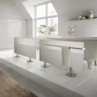 Bodenheizkörper im modernen Design aus weißem Sternglas Viadurini