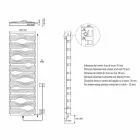Design Elektrischer Heizkörper für Wohnzimmer oder Badezimmer mit 1000 W LED - Shine Viadurini