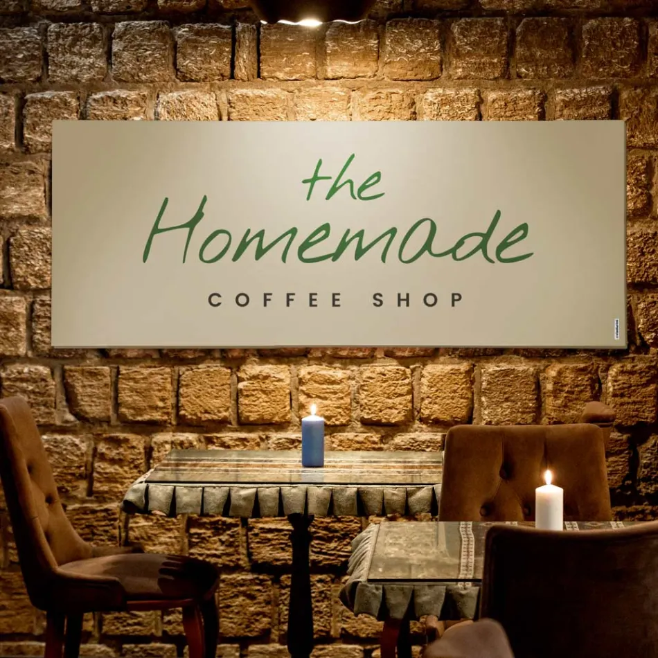 Anpassbarer Hybridheizkörper aus Marmorpulver, hergestellt in Italien – Lineep Viadurini