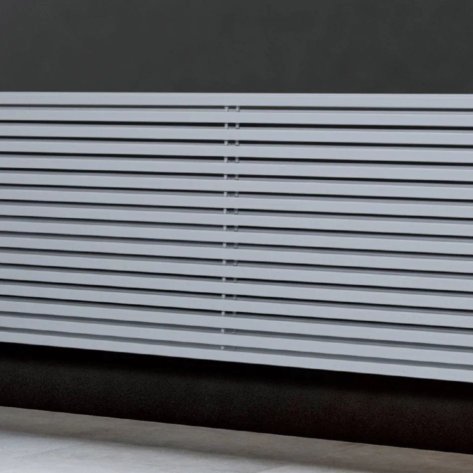 Hydraulischer Heizkörper mit doppelten Elementen mit quadratischem Querschnitt, hergestellt in Italien – Himbeere Viadurini