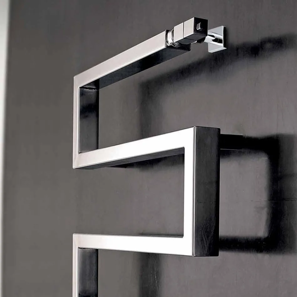 Hydraulische Chrom Termoarredo Snake von Scirocco H, modernes Design Viadurini