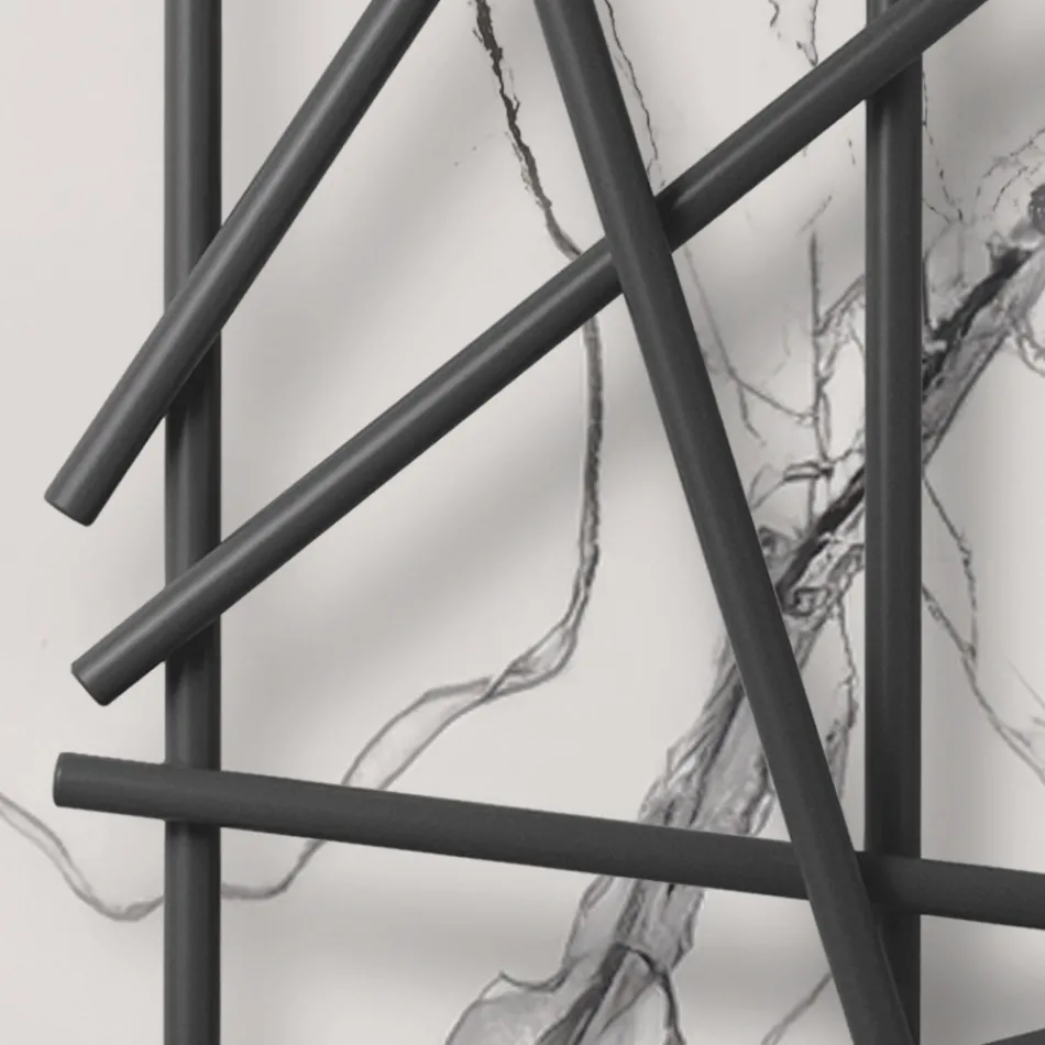 Hydraulischer Stahlheizkörper mit Rundrohren Made in Italy - Random Viadurini