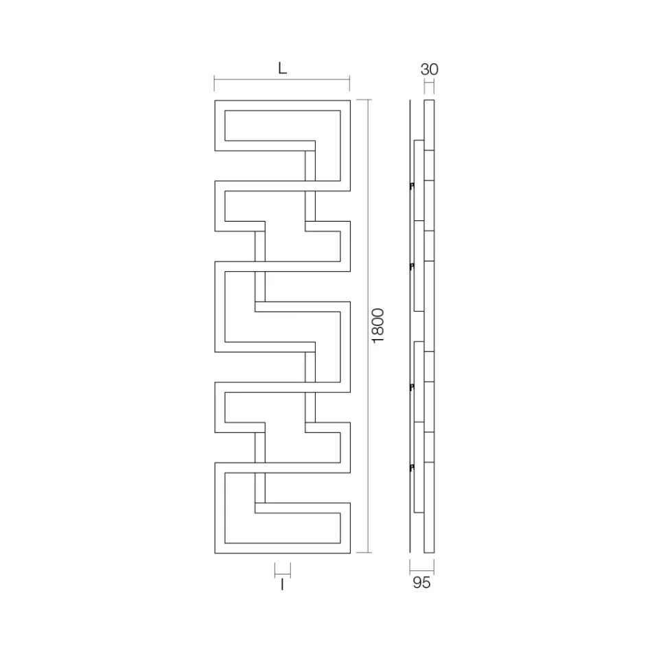 Hydraulischer Heizkörper aus Edelstahl, hergestellt in Italien – Ofen Viadurini