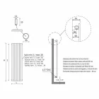 Modernes Design Vertikaler hydraulischer Wandkühler bis 1224 Watt - Regolo Viadurini