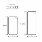 Vertikaler Kühler mit hydraulischem Design aus farbigem Aluminium bis 662 W - Buch Viadurini