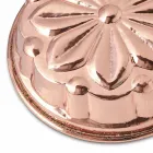 Runde handverzinnte Kupfer-Kuchenform mit Blumendekor 28 cm - Gianmattia Viadurini