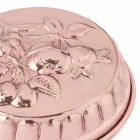 Runde handverzinnte Kuchenform aus Kupfer mit Obstdekoration 28 cm - Gianmattia Viadurini