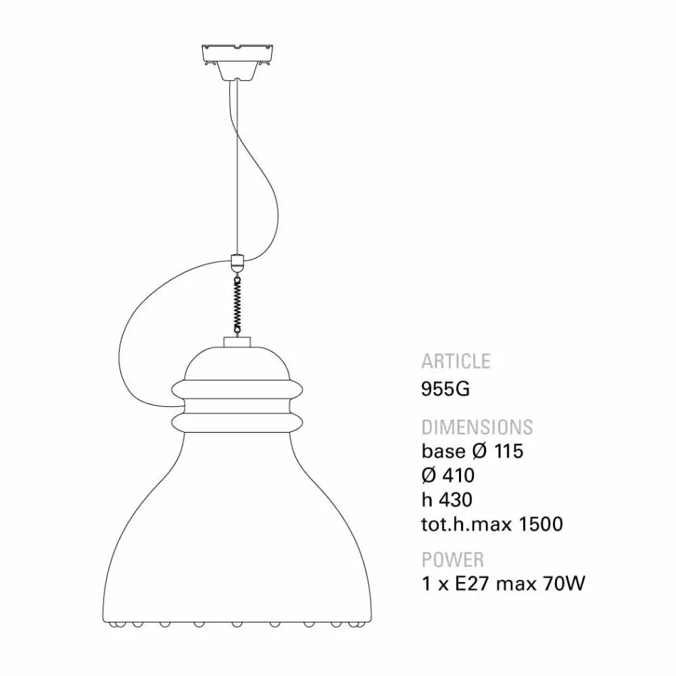 TOSCOT Battersea Moderne Pendelleuchte Keramik Viadurini