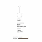 TOSCOT Newton Moderne Pendelleuchte in handgemachten Terracotta Viadurini