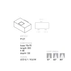 Toscot Smith LED-Gartenwandleuchte aus Terrakotta, hergestellt in der Toskana Viadurini