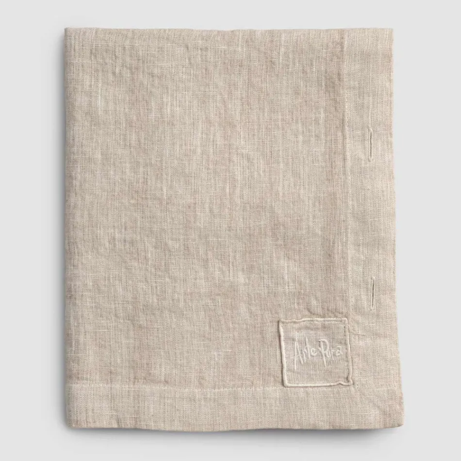 Modulare Tischdecke aus farbigem Leinen mit Knopflöchern und 10 Knöpfen – Mittelmeer Viadurini