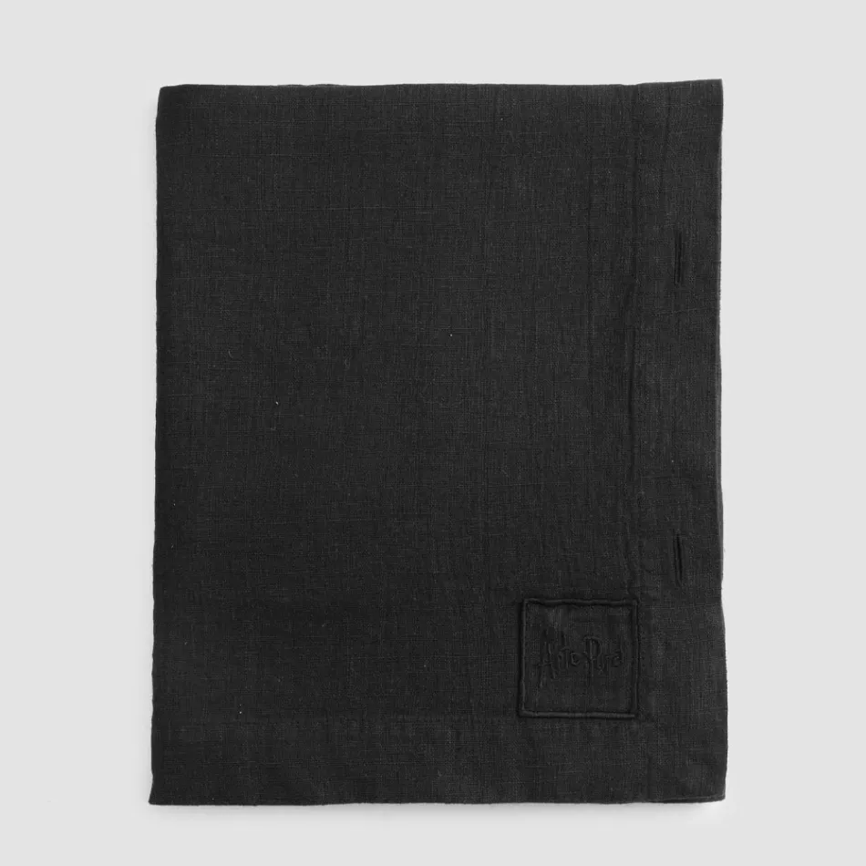 Modulare Tischdecke aus farbigem Leinen mit Knopflöchern und 10 Knöpfen – Mittelmeer Viadurini