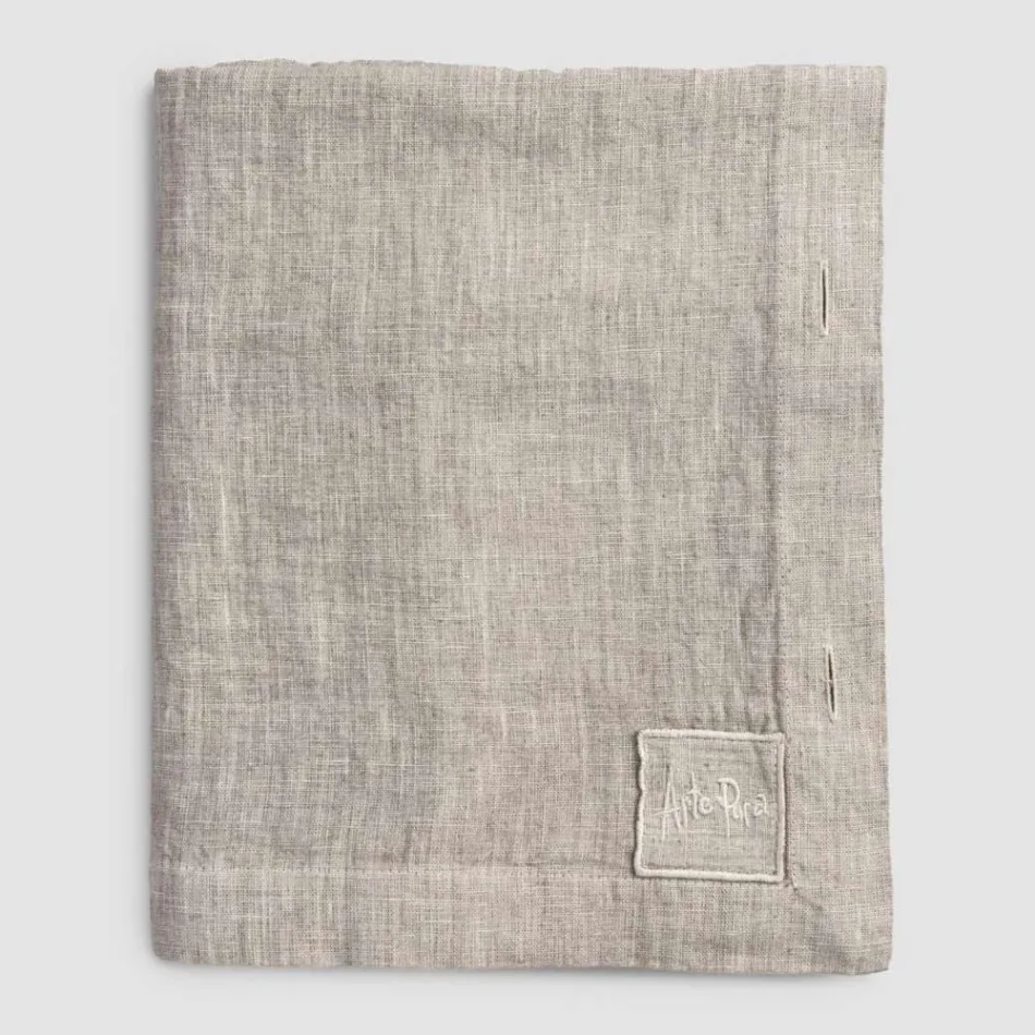 Modulare Tischdecke aus farbigem Leinen mit Knopflöchern und 10 Knöpfen – Mittelmeer Viadurini