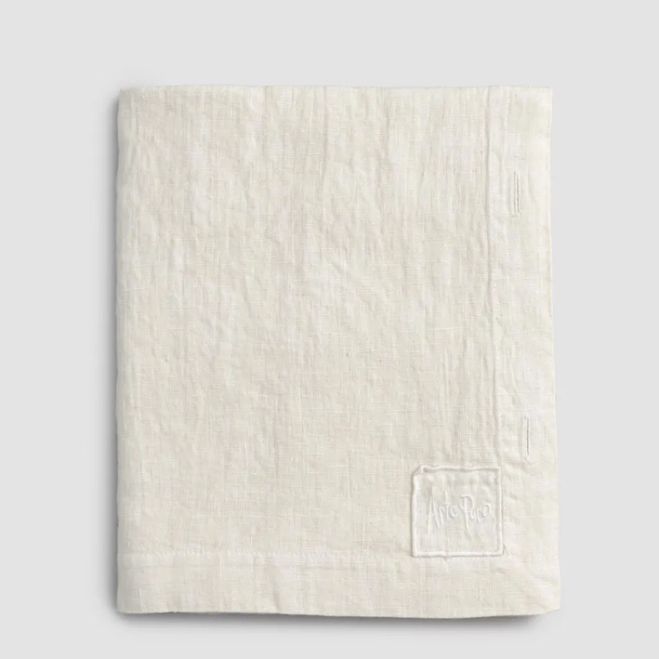 Modulare Tischdecke aus farbigem Leinen mit Knopflöchern und 10 Knöpfen – Mittelmeer Viadurini