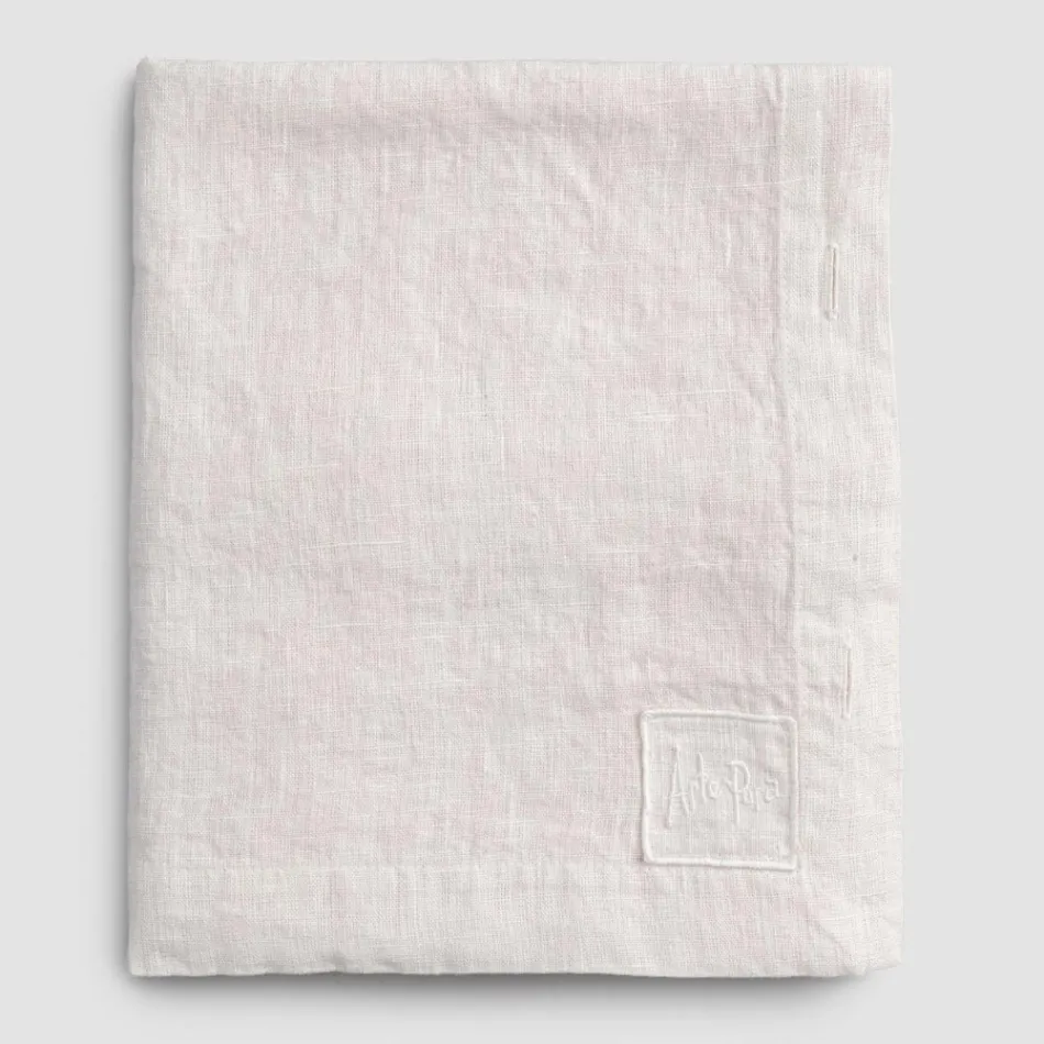 Rechteckige Leinentischdecke mit Knopflöchern und 10 Knöpfen, luxuriös – mediterran Viadurini