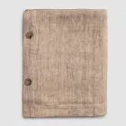 Rechteckige Leinentischdecke mit Knopflöchern und 10 Knöpfen, luxuriös – mediterran Viadurini