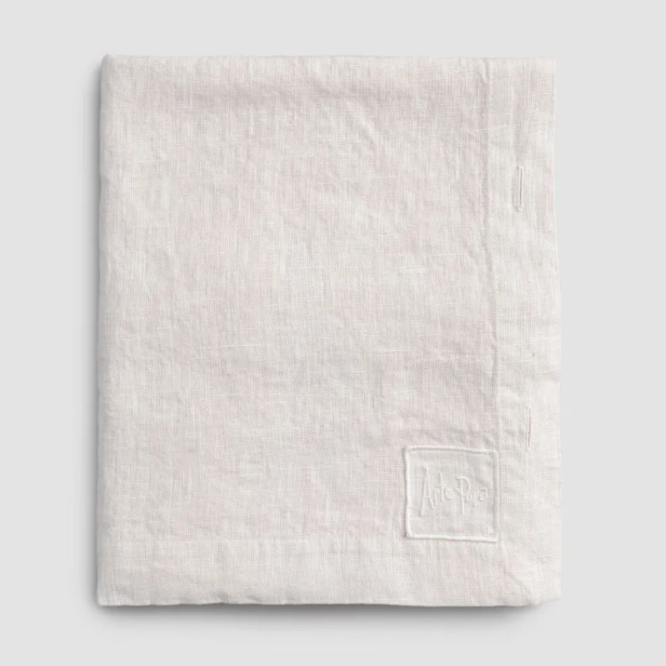 Rechteckige Leinentischdecke mit Knopflöchern und 12 Luxusknöpfen – Mediterran Viadurini