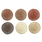 Rundes Tischset Gehäkeltes Tischset Verschiedene Farben 12 Stück - Punzolo Viadurini