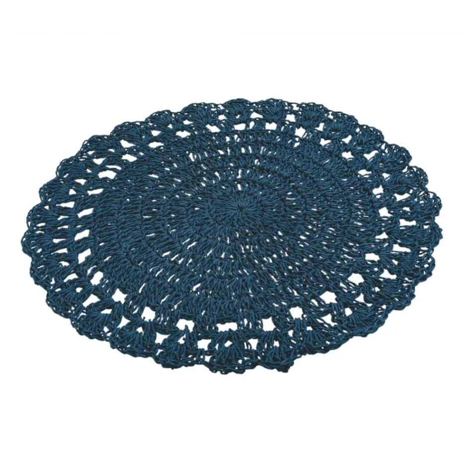 Rundes Tischset Gehäkeltes Tischset Verschiedene Farben 12 Stück - Punzolo Viadurini