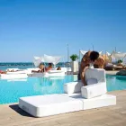 Trona weiß Design schwimmenden Sessel in Italien hergestellt Viadurini