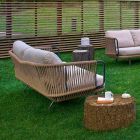 Varaschin Babylon moderne Garten Lounge in Aluminium und Seil Viadurini