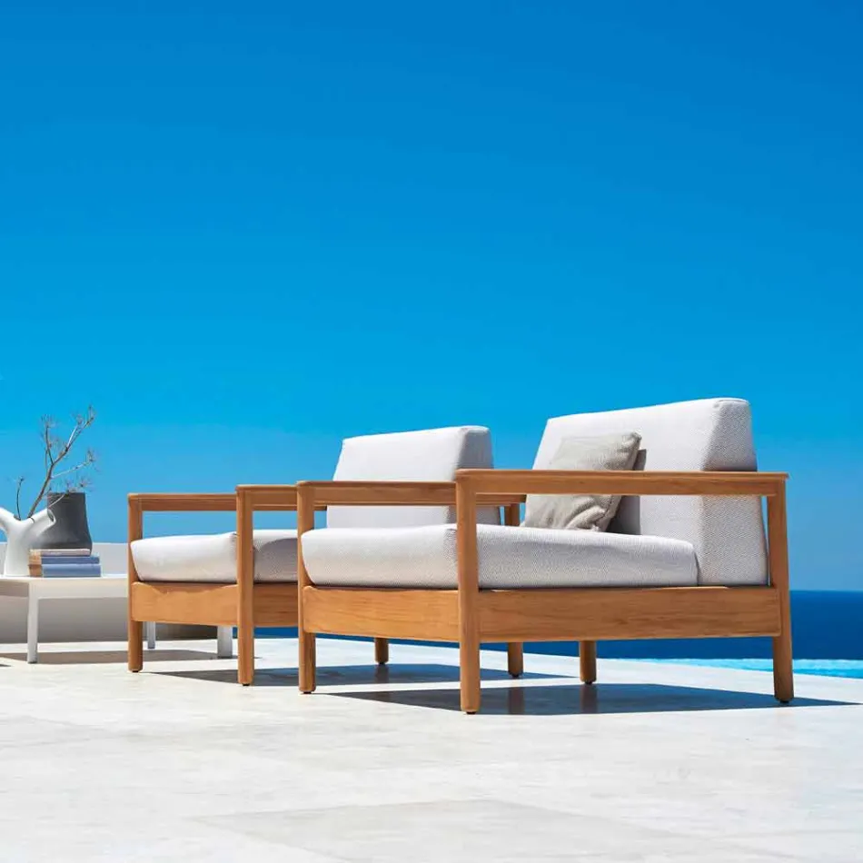 Moderner Outdoor-Sessel Varaschin Bali aus gepolstertem Stoff Viadurini