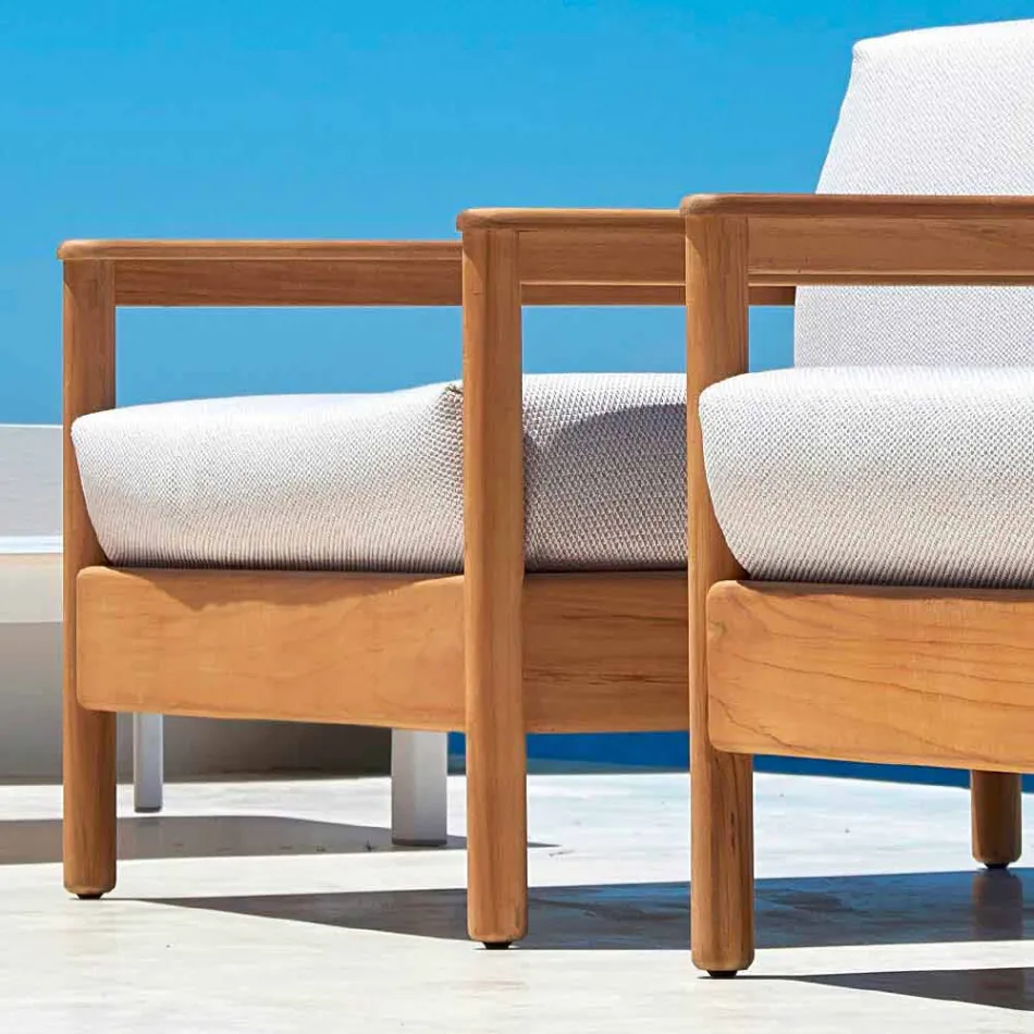 Moderner Outdoor-Sessel Varaschin Bali aus gepolstertem Stoff Viadurini