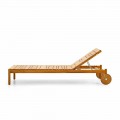 Teak Sonnenliege Outdoor mit Rollen Varaschin Barcode 