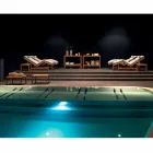 Varaschin Barcode Modernes Gartenbett / Teakholz Viadurini